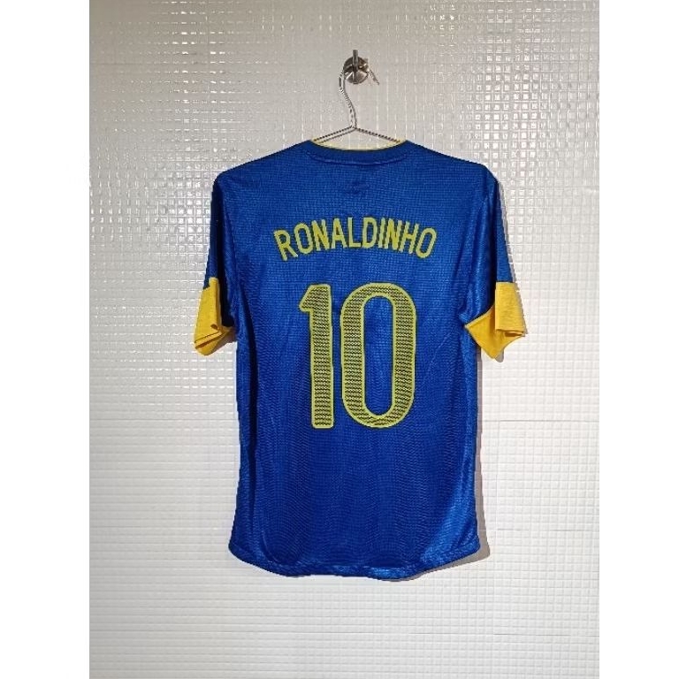 Original BRAZIL 2012 Away Jersey Baju Bola Ronaldinho - M