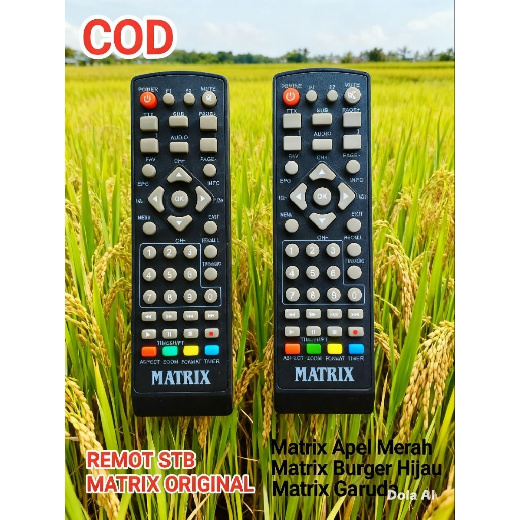 Remot STB Matrix Original Matrix Apel Merah MatrixApel Kuning  Matrix Garuda Matrix Burger Langsung 