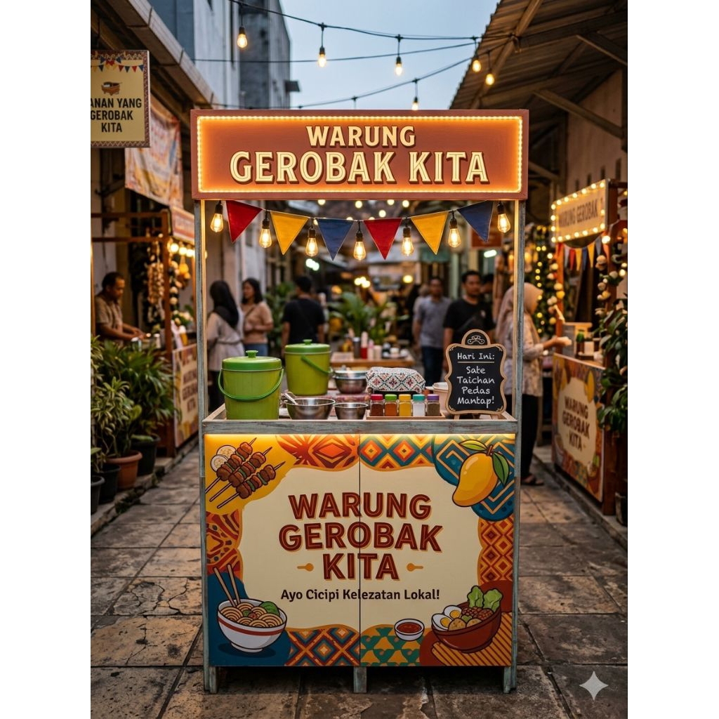 meja lipat portabel/ booth portabel