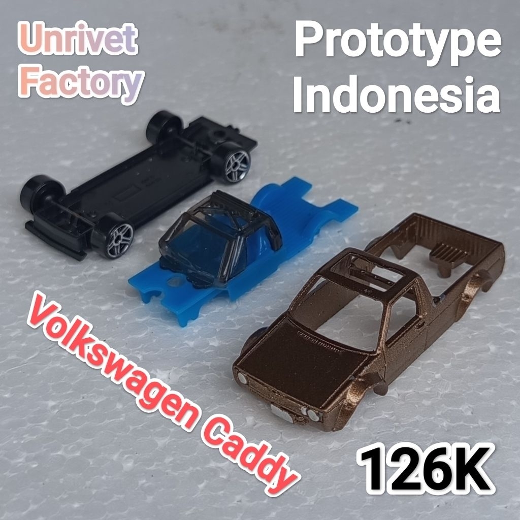 Hot Wheels Prototype VW Volkswagen Caddy Pickup Unrivet Factory Loose
