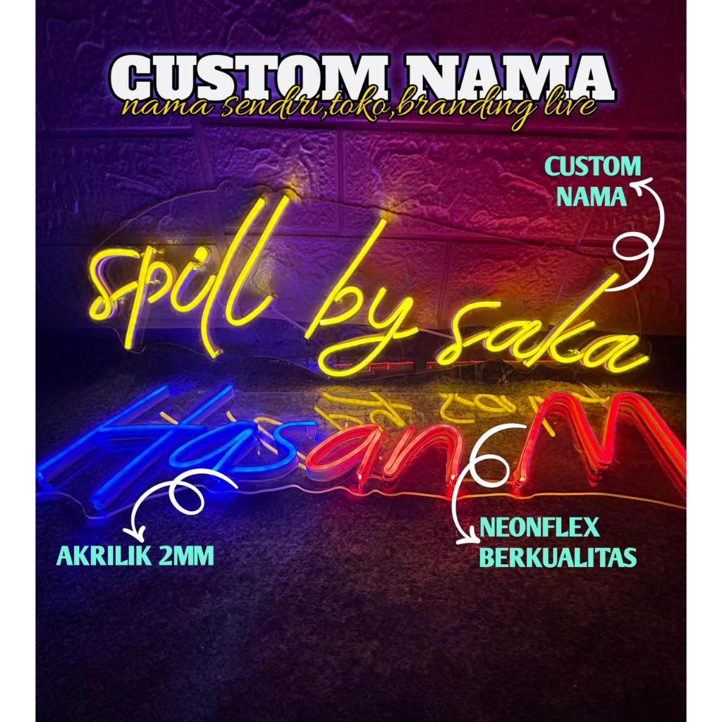 CustomNama Lampu Neon flexAesthetic