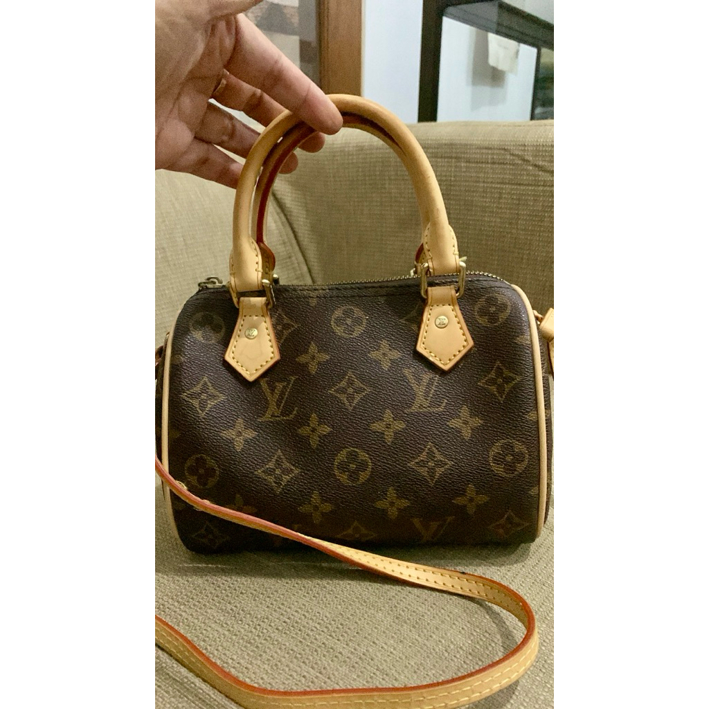 tas mini speedy lv size 20 preloved