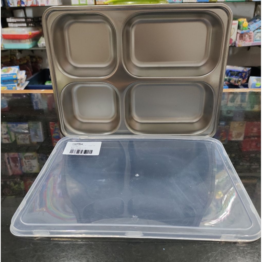 KOTAK MAKAN STAINLESS 4 SEKAT