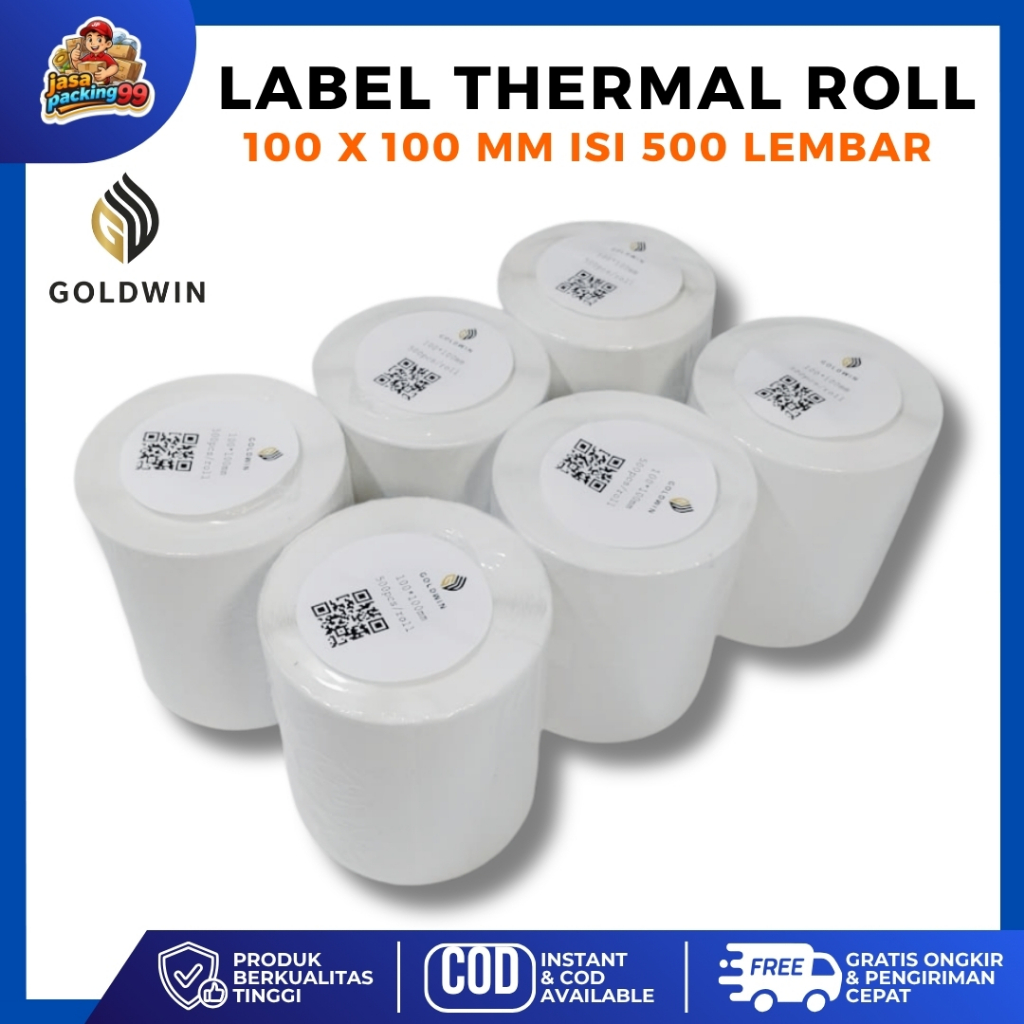 GOLDWIN Thermal Roll 100x100x500 pcs