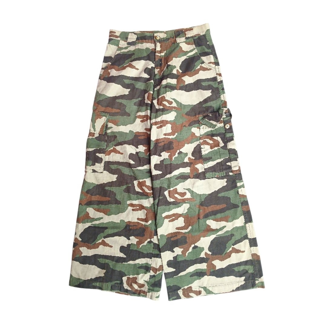 BAGGY JEANS Y2K CARGO LORENG ARMY