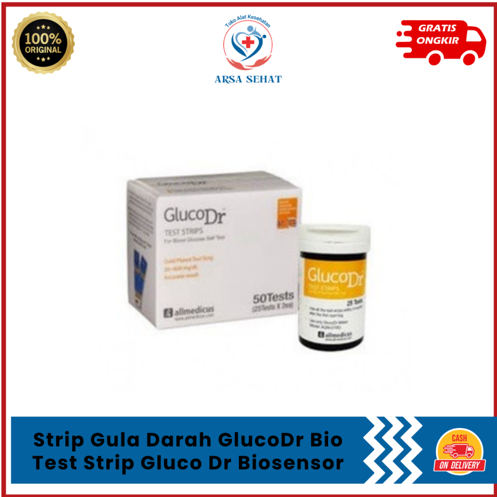 Strip Gula Darah GlucoDr Bio/ Test Strip Gluco Dr Biosensor Code 8