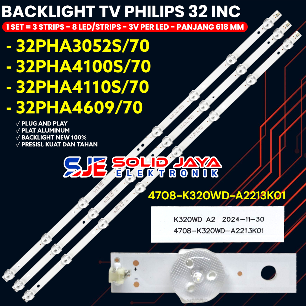 BACKLIGHT TV PHILIPS 32 INCH 32PHT4002S/70 32PHA4100S/70 32PHA3002S/70 32PHA3052S/70 32PHA4110S/70 3