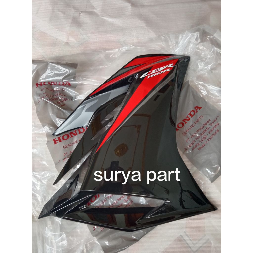 cover body depan samping CBR150 CBR150R K45R merah hitam cover sayap samping new CBR150R K45R merah 