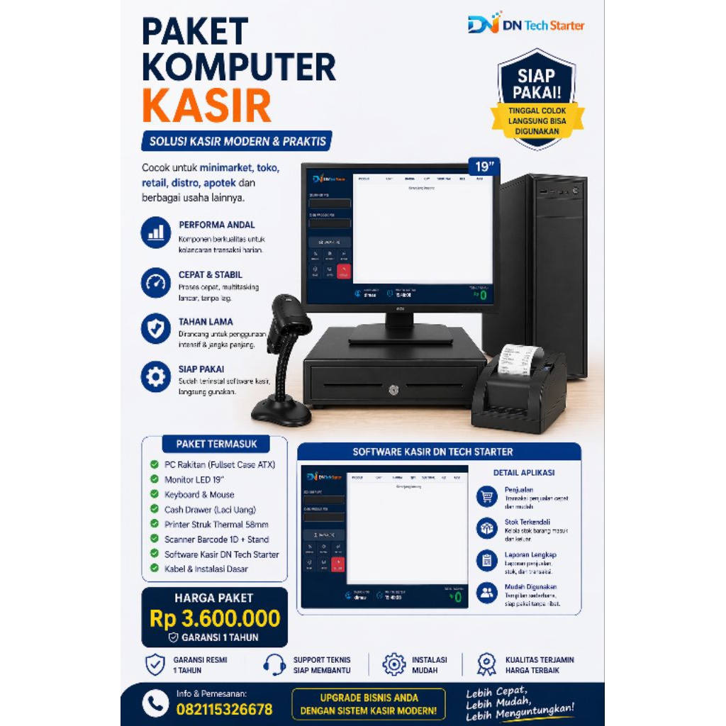 Paket Komputer Kasir Toko,Retail,Minimarket