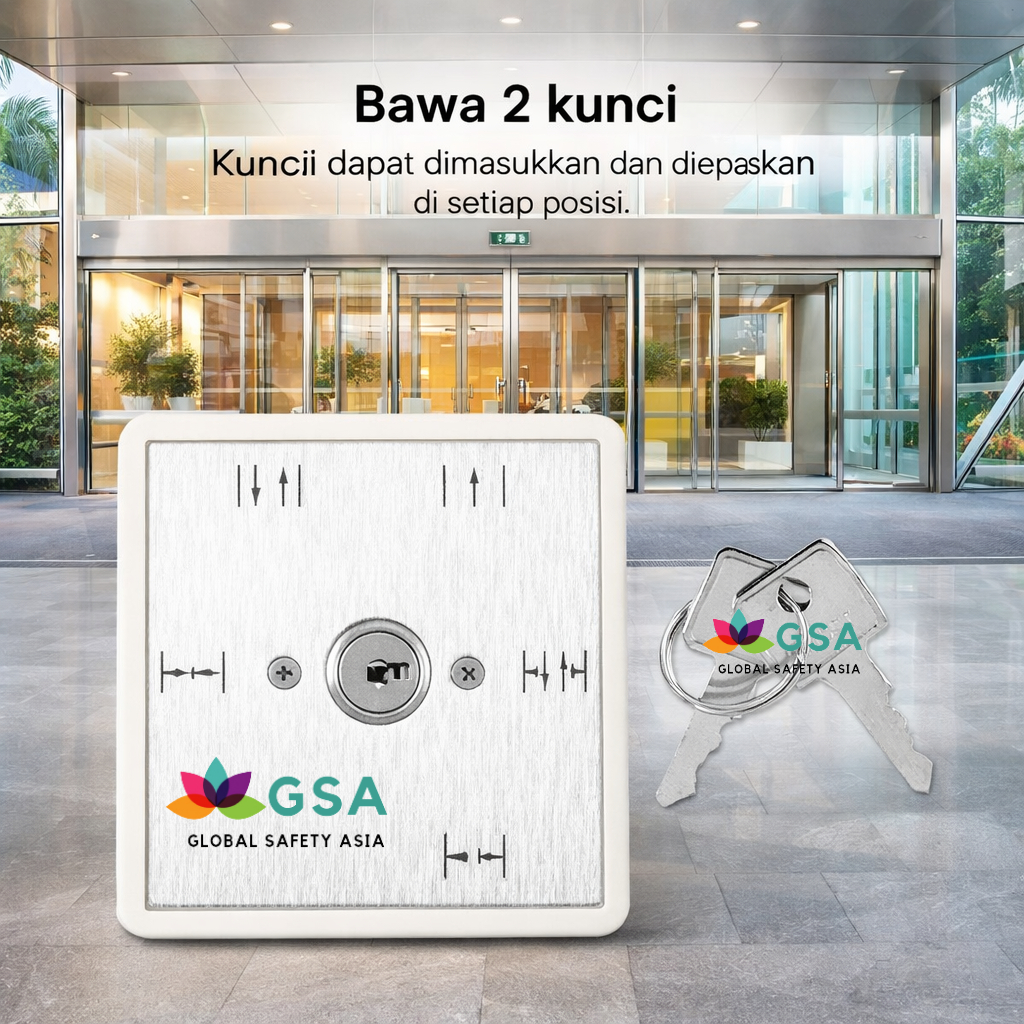 Key Switch Automatic Sliding Door / Kunci Automatic Sliding Door