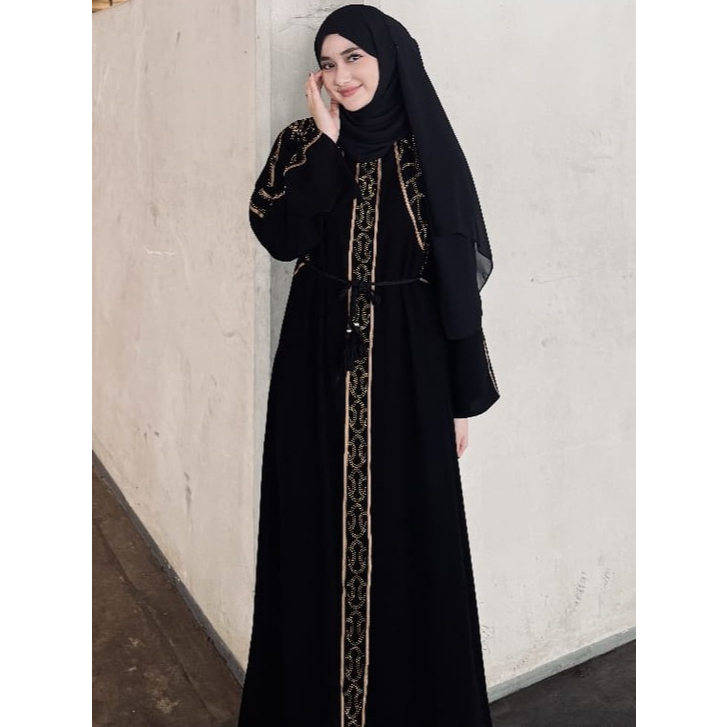 NAHNUR FASHION - GAMIS ABAYA TURKEY FULL PAYET