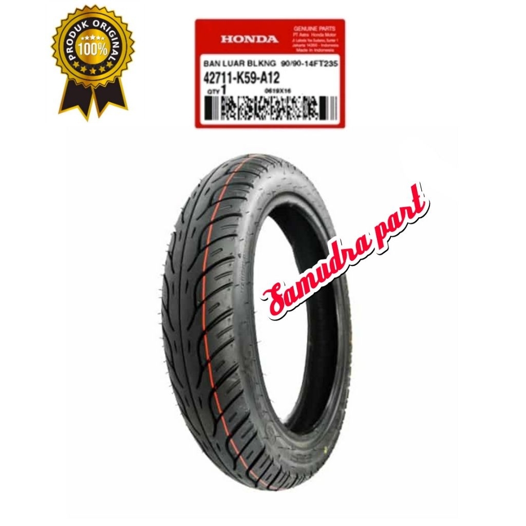 Ban Federal 90/90 Ring 14 Tubles Roda Belakang Vario 150 Vario 125 Ban Genio original 37211K59A12