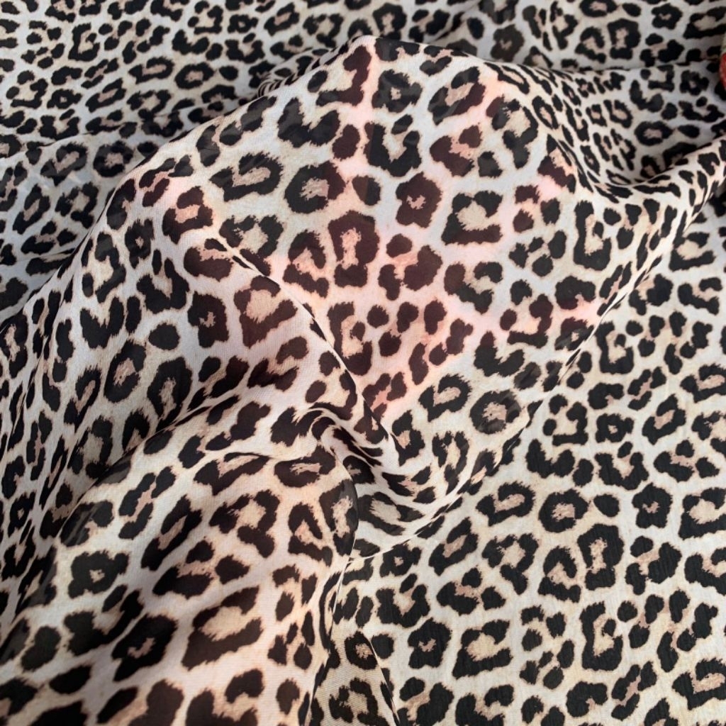 kain sifon motif - kain chiffon leopard - kain chiffon premium - kain sifon motif premium