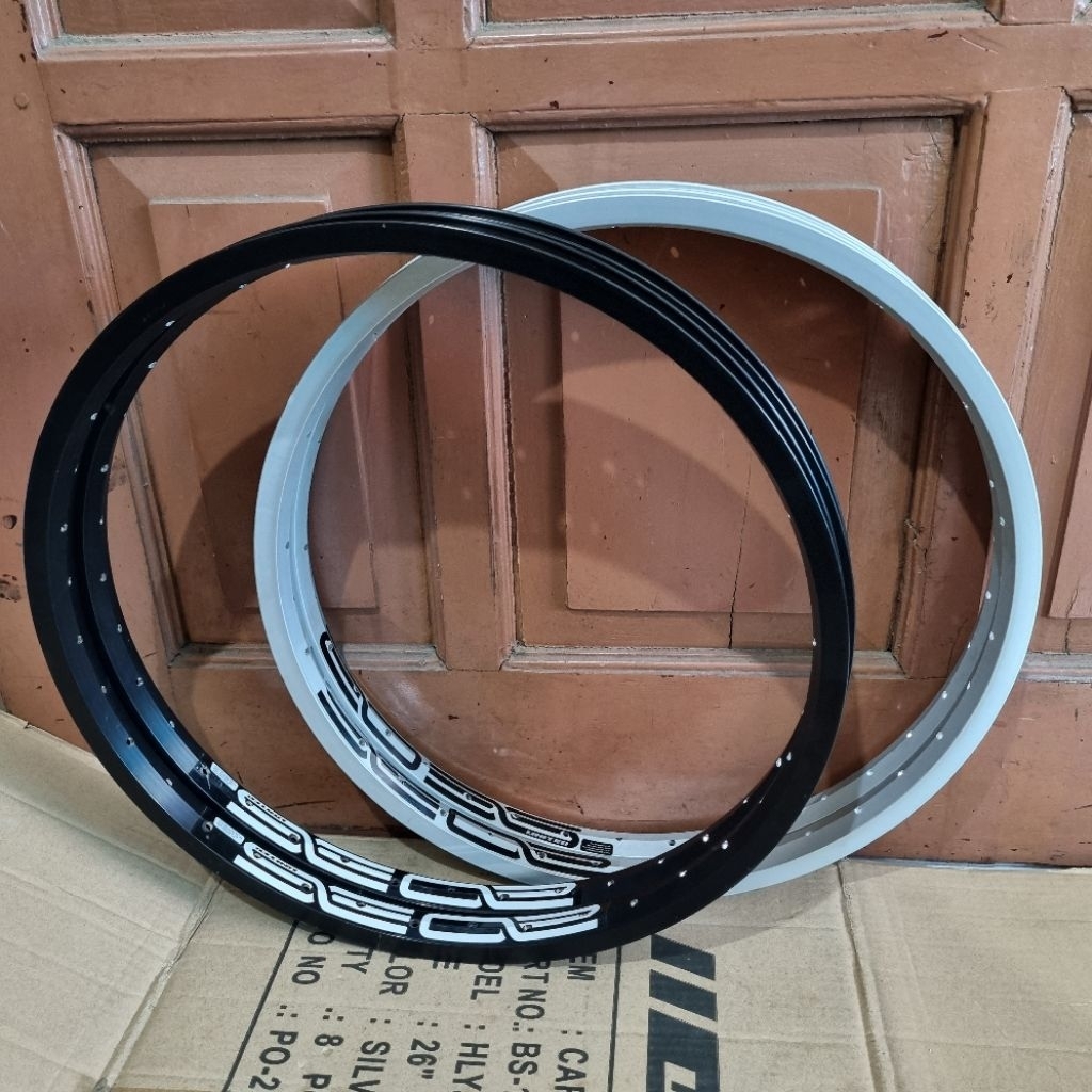 rim velg bmx 20 36h alloy hitam silver united