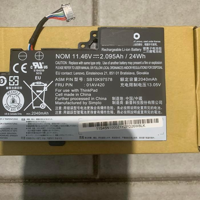 Baterai Thinkpad T470 T480 internal Tanam 01AV421 01AV419 01AV420