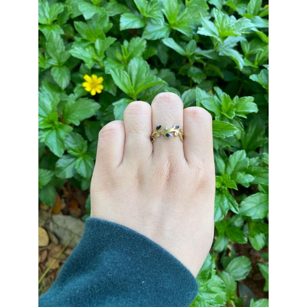 cincin titanium gold murah premium anti karat anti luntur awet seperti mas asli