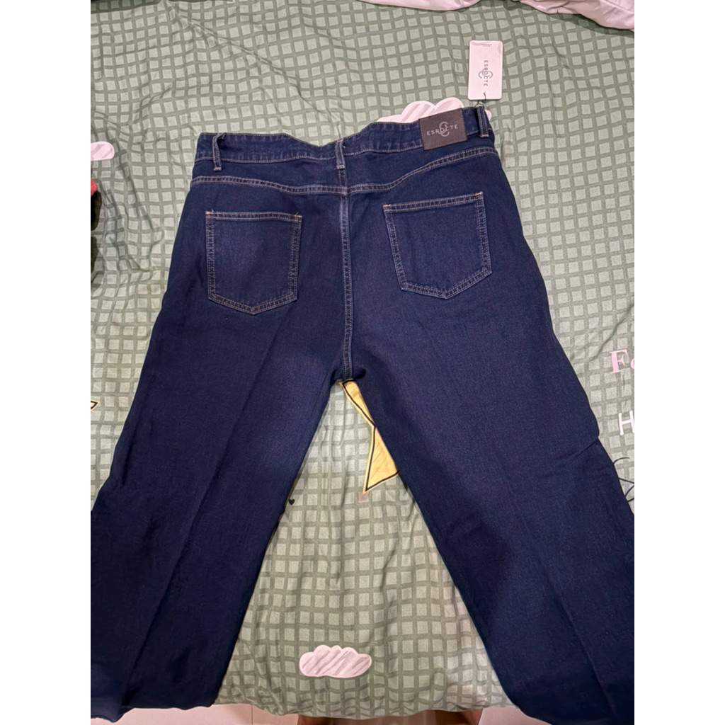 Preloved jeans escrote naia pants Jumbo size 38 ( 3xl ) warna Navi retro