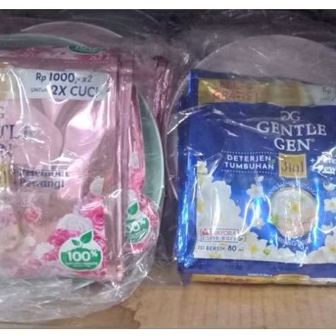 Gentle Gen Deterjen Cair 16 Sachet Free Piring Plastik