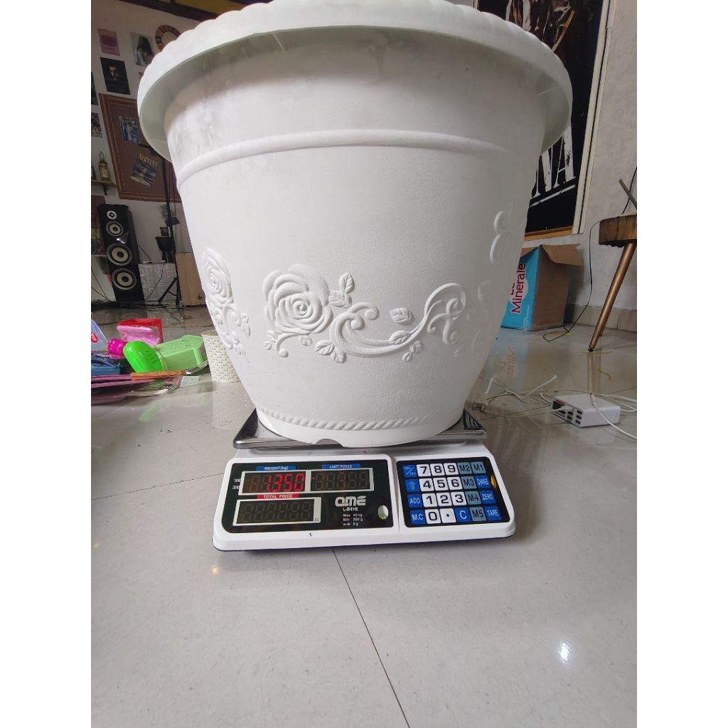 Pot Glory 50 Putih, Pot tanaman besar 50cm + bahan berkualitas