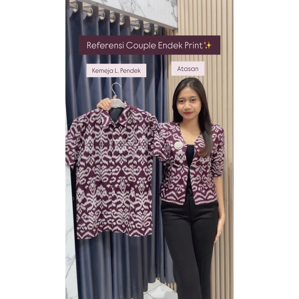 Kemeja Endek Bali dan Blazer Endek Print