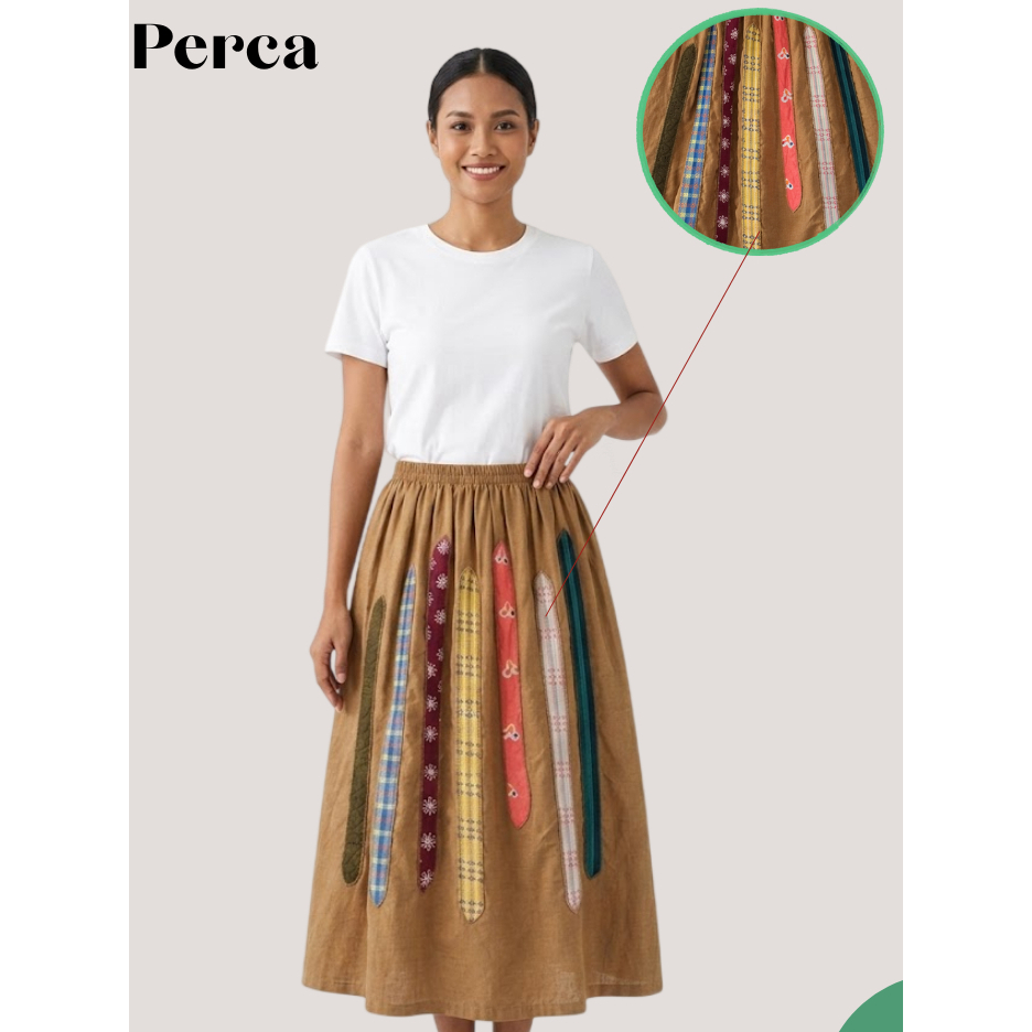 LOLY APPAREL - Rok Perca - Perca Skirt  - Rok Etnik Terbaru - LIMITED STOCK