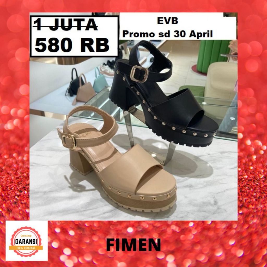 Sandal heels wanita EVB seri FIMEN sale ORI 100%