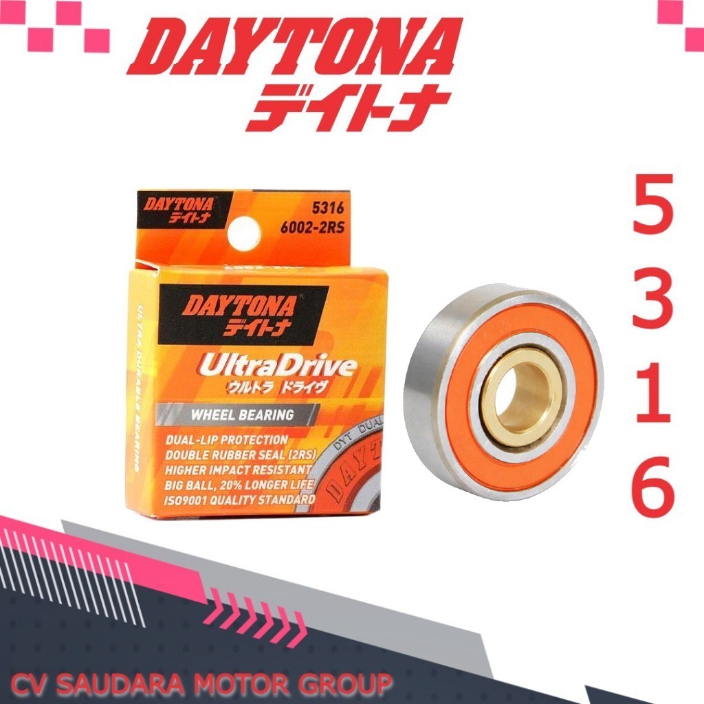 LAHER BEARING CVT DAYTONA 6002-2RS HONDA BEAT SCOOPY VARIO 110 FI ESP GENIO ADV PCX 150 160 VARIO 12