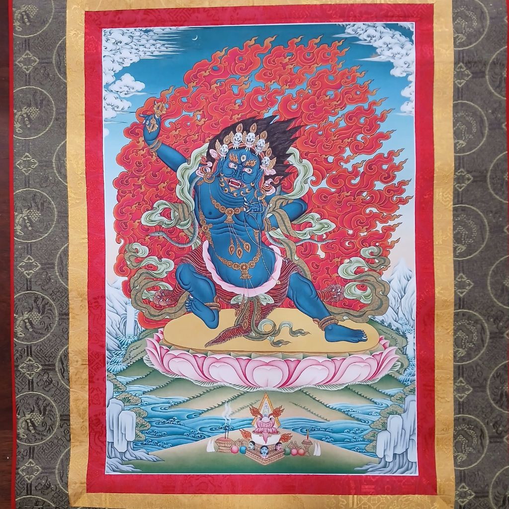 Thangka Vajrapani ( 63 ) - Lukisan Thangka Print - Nepal Tibetan