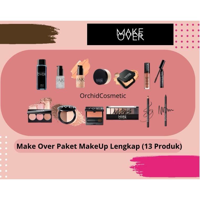 [TIDAK BISA COD][FREE PRODUK MAKE OVER]  Make Over Paket Make Up Lengkap / Make Over Paket Lengkap S