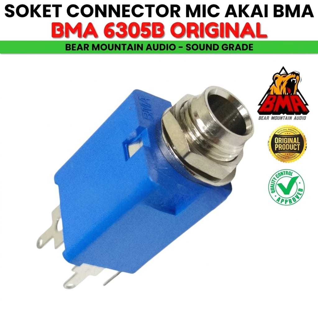 Socket TOA / Soket AKAI STEREO BMA / Soket Mic Stereo Biru BMA