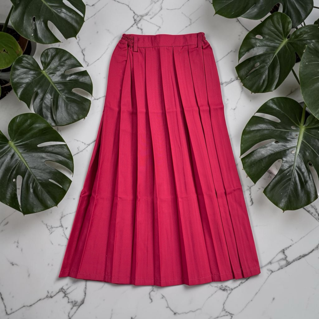ROK PANJANG REMPEL FULL SD / ROK SD / ROK SD PANJANG / ROK SD REMPEL FULL / ROK SERAGAM MERAH / ROK 