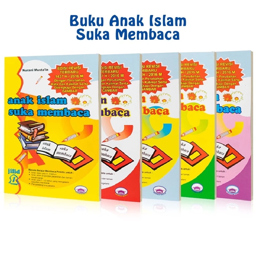 Buku Paket Membaca Anak Islam Jilid 2 - Membantu Anak Usia 4-6 Tahun Belajar Membaca dengan Mudah