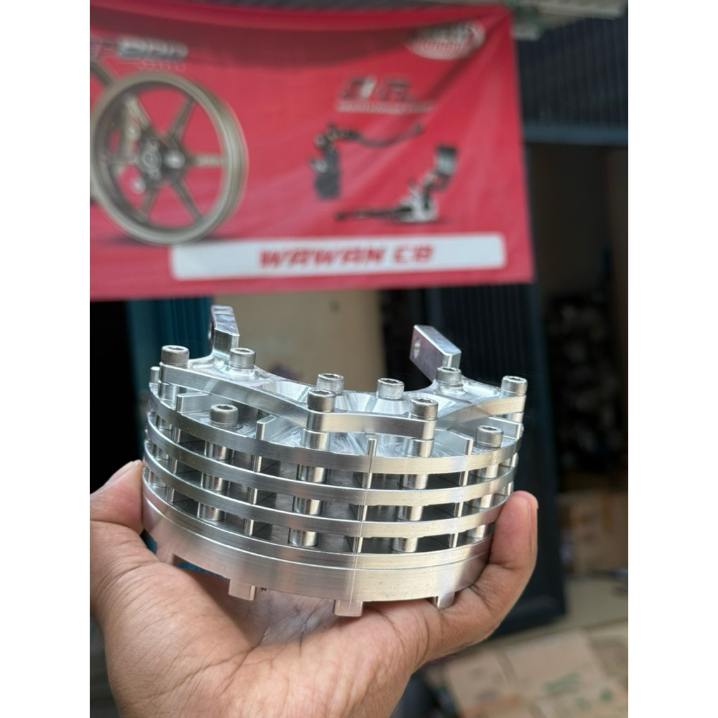 OIL COOLER CNC BAHAN ALUMINIUM BILET T6 BY AKS JOGJA COPY OIL COOLER XR400
