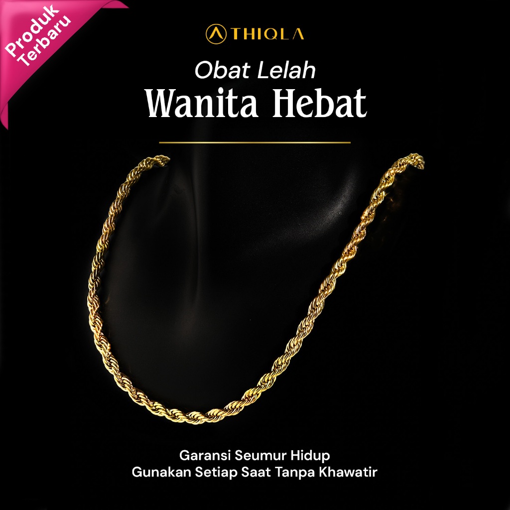THIQLA - Kalung Rantai Tambang Besar PRAMESWARI - Kalung Rantai Twist Rantai Ulir Wanita Anti Karat 