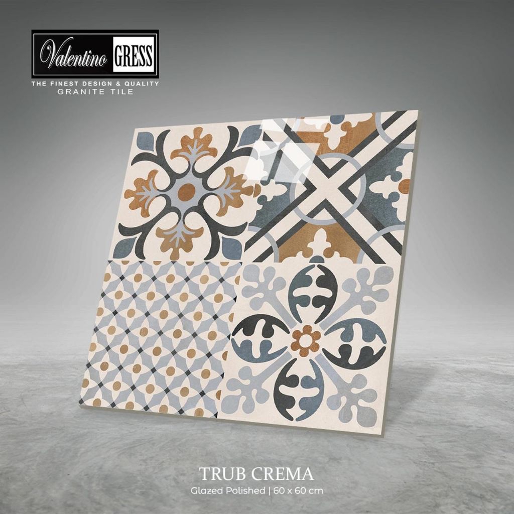 Granite Lantai 60X60 | Trub Crema | Valentino Gress | Glazed Polished