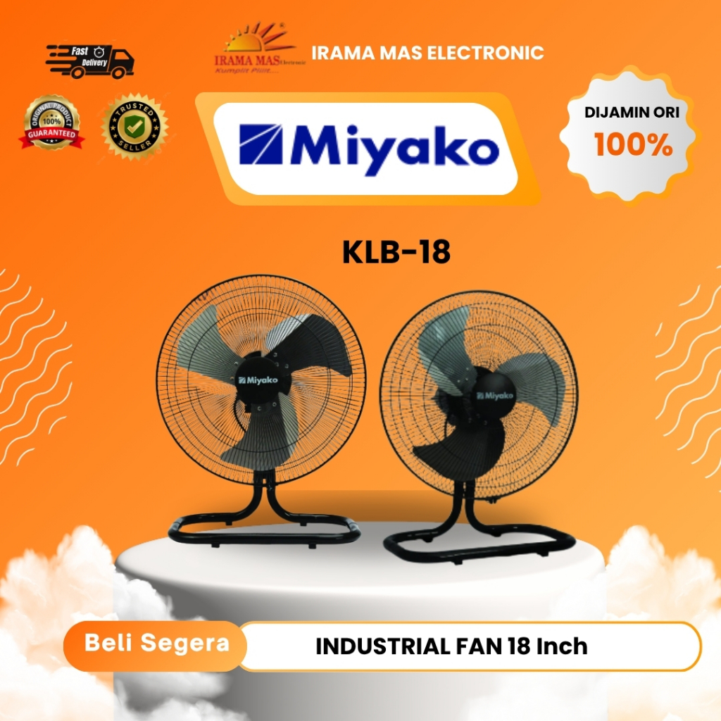 Kipas Angin Miyako KLB-18 | Tornado Fan Kipas Meja - [18 Inch]