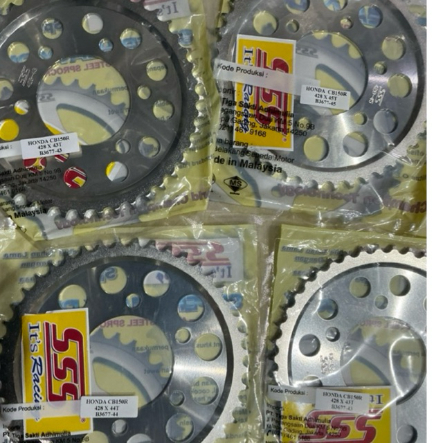 GEAR GIR GIGI TARIK BELAKANG SSS HONDA CB150R CHROME 415 dan 428 CB 150R 6 Lubang MADE IN MALAYSIA O