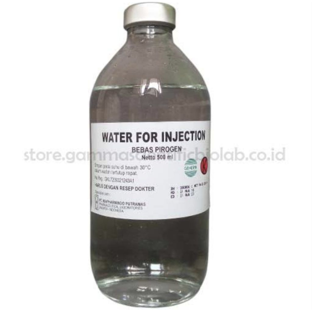 Air untuk injeksi WFI 500ml aquabidest