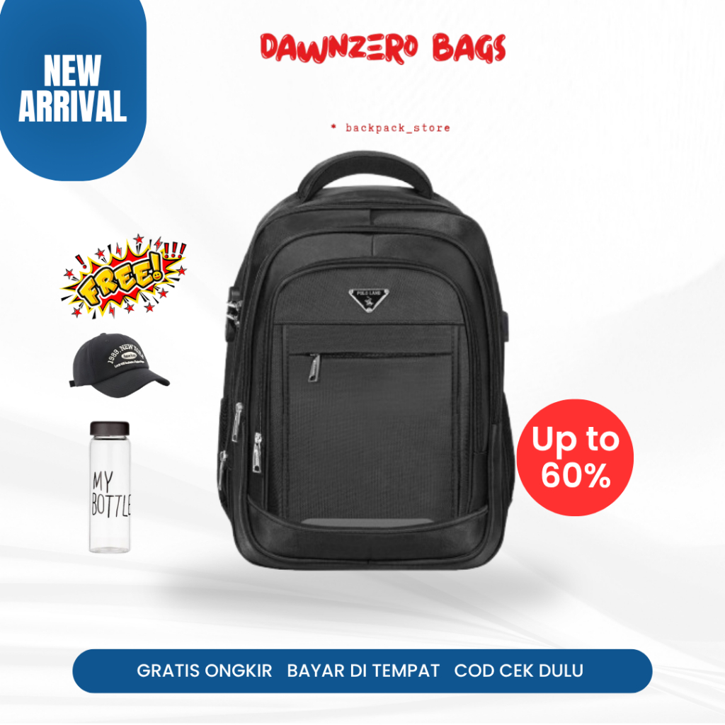 Tas Polo Star 18 in Tas Ransel Expandable Backpack Pria