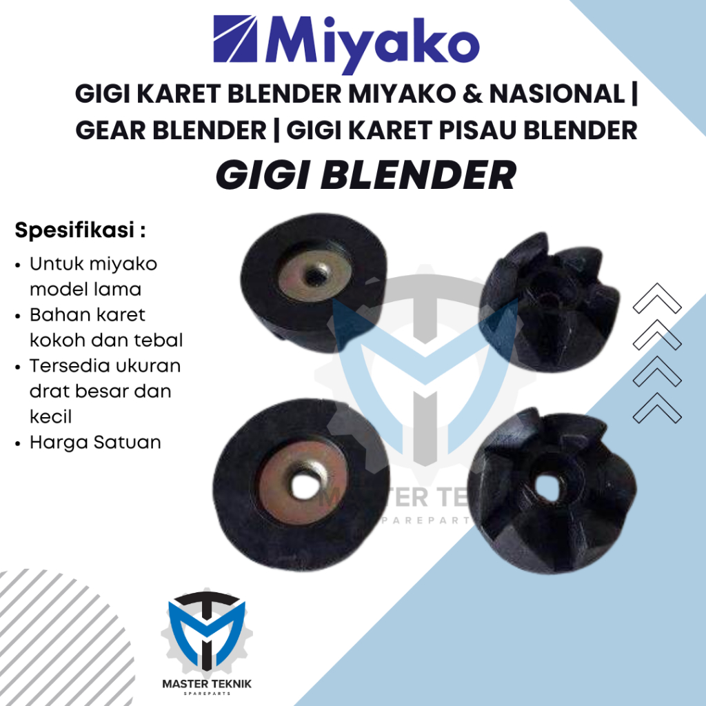 Gigi Karet Blender Miyako & Nasional | Gear Blender | Gigi Karet Pisau Blender