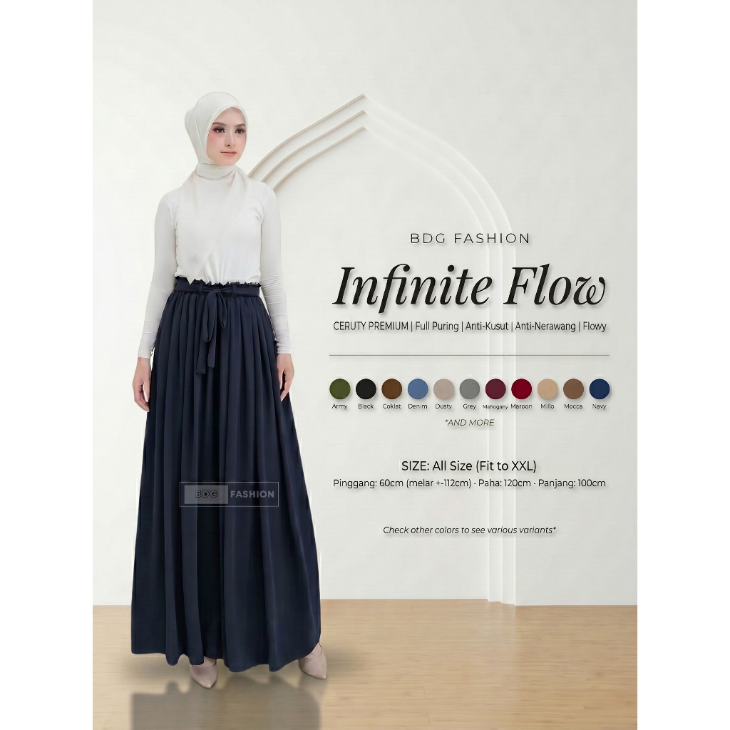 Celana Palazzo Wanita Ceruty Premium Anti Kusut Celana Kerja Jumbo Elegan