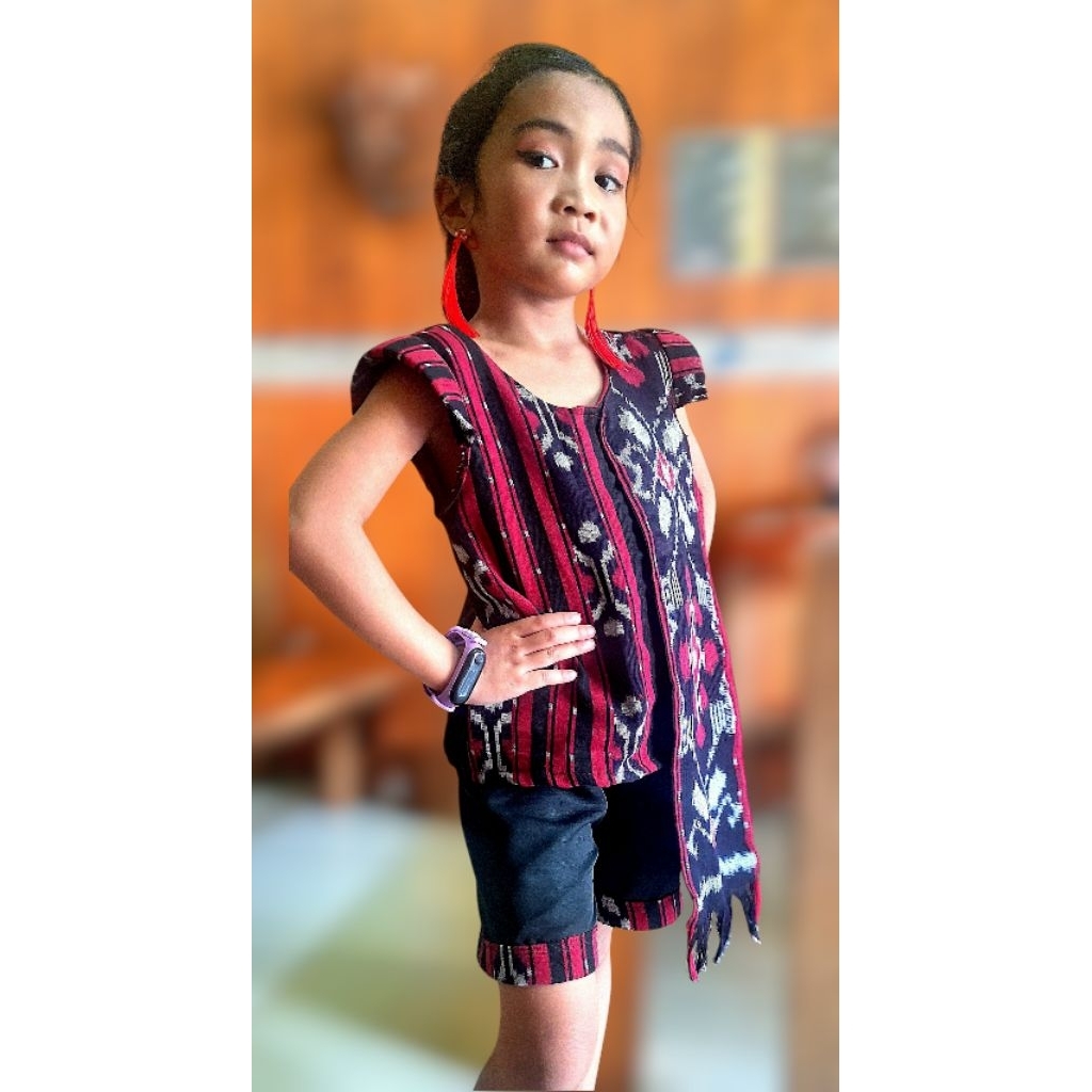 SETELAN ETNIK ANAK | ONE SET ANAK | SETELAN TENUN ASLI | ATASAN ETNIK