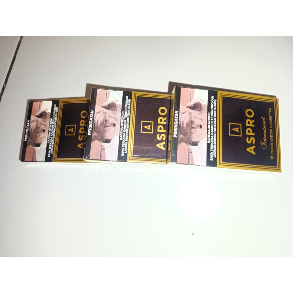 3 BUNGKUS ASPRO INTERNASIONAL 16 BATANG SEGEL