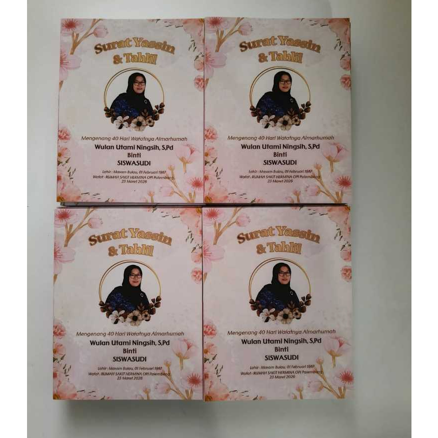 CUSTOM BUKU YASIN DAN TAHLIL 128 HALAMAN, FREE FOTO DAN SISIPAN