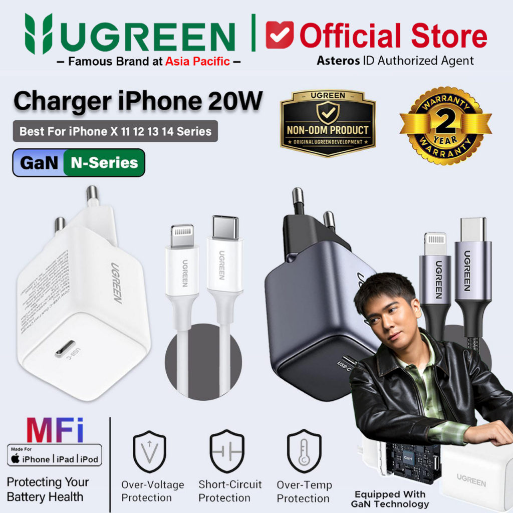 UGREEN Charger For iPhone MFI USB C to Ligthning Fast Charging 20w
