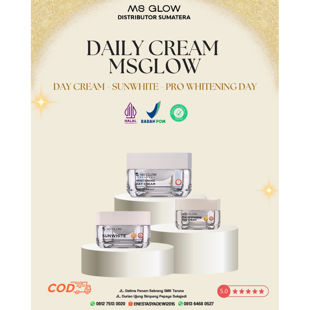 MS GLOW DAILY CREAM| Day cream| Sunwhite|Pro day