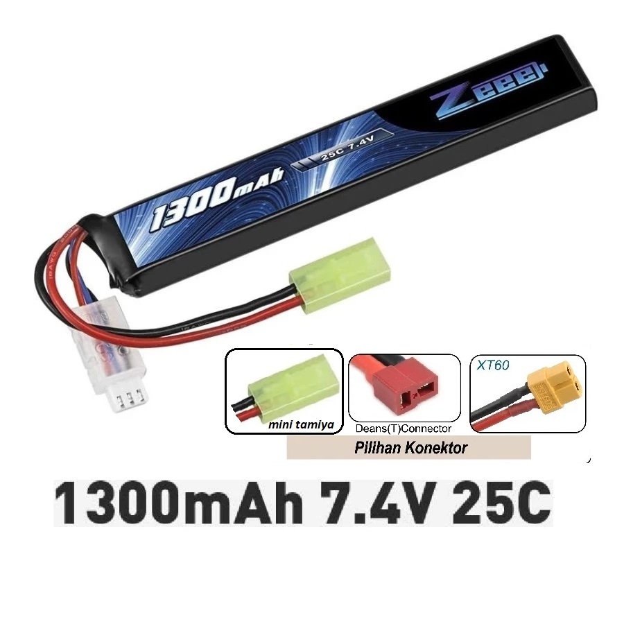 Lipo Sugus Zeee 1300mah 2s 7.4v 25C Lipo Battery AirSoft