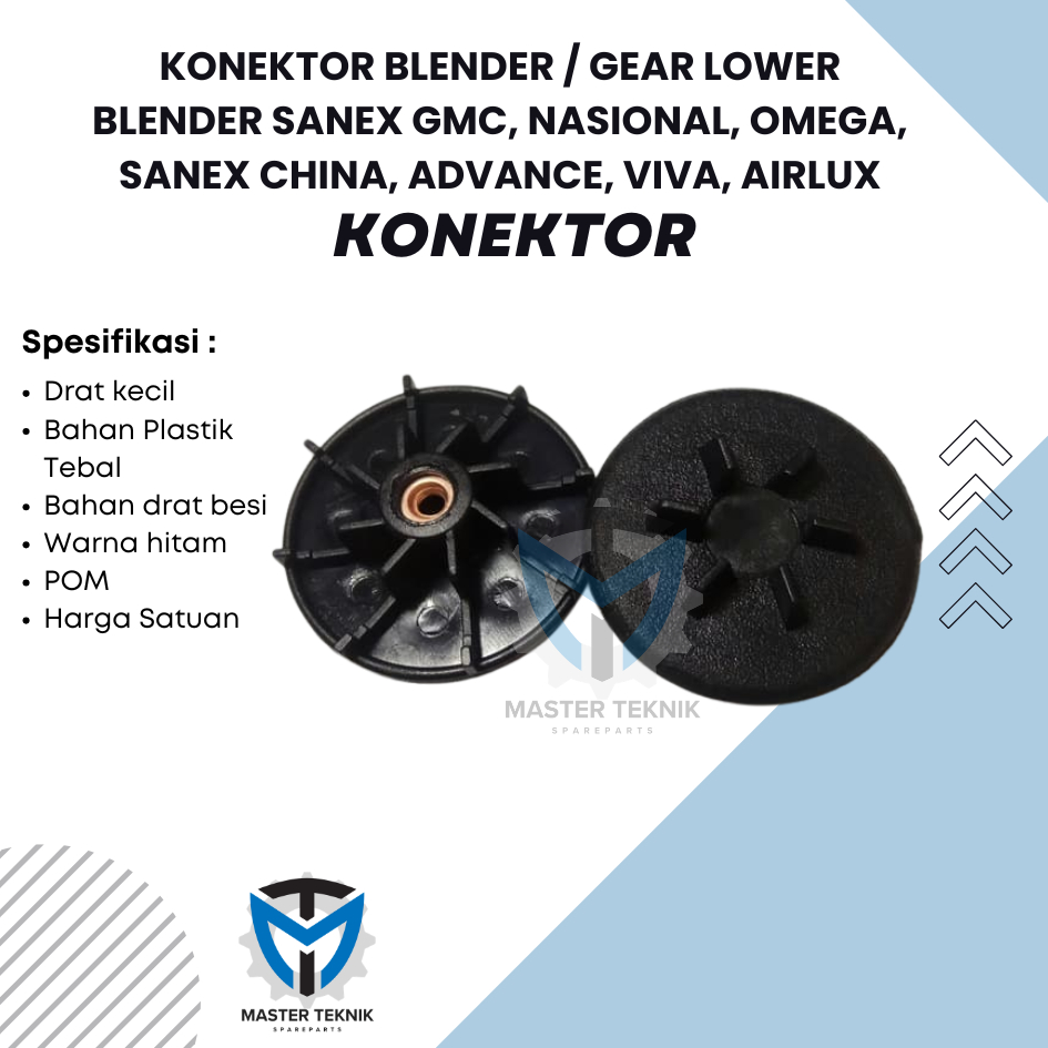 Konektor Blender / Gear Lower Blender Sanex Gmc, Nasional, Omega, Sanex China, Advance, Viva, Airlux