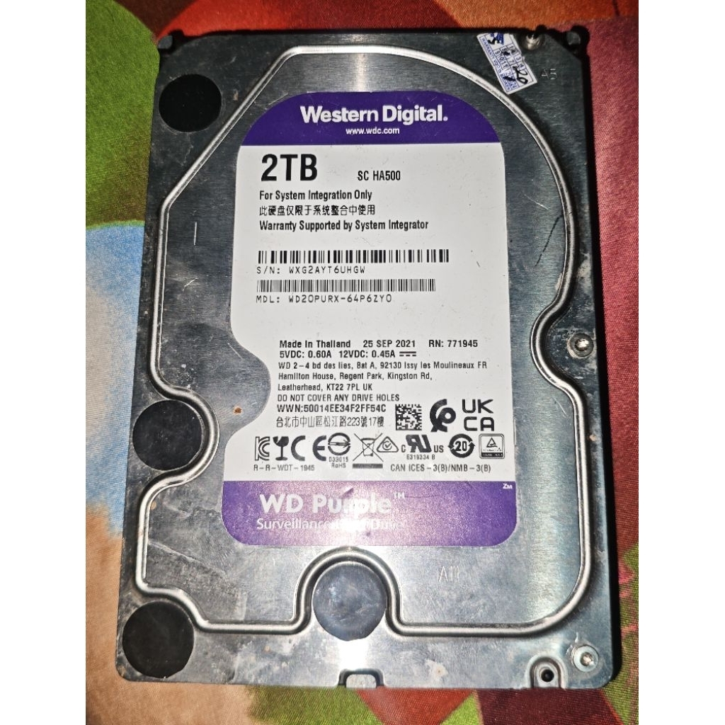 HDD WD Purple 2TB Second