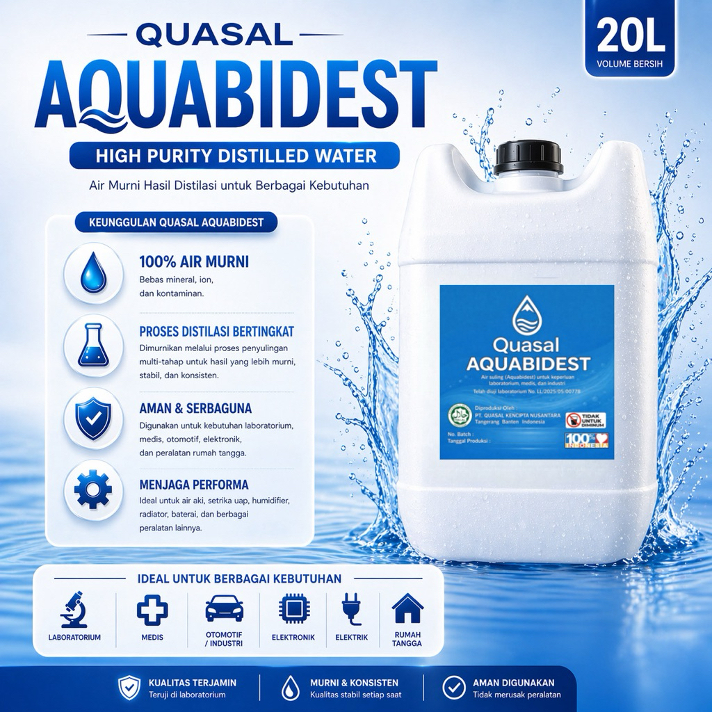 Aquabidest / Aquabidestilata / Aquabidest 20 Liter